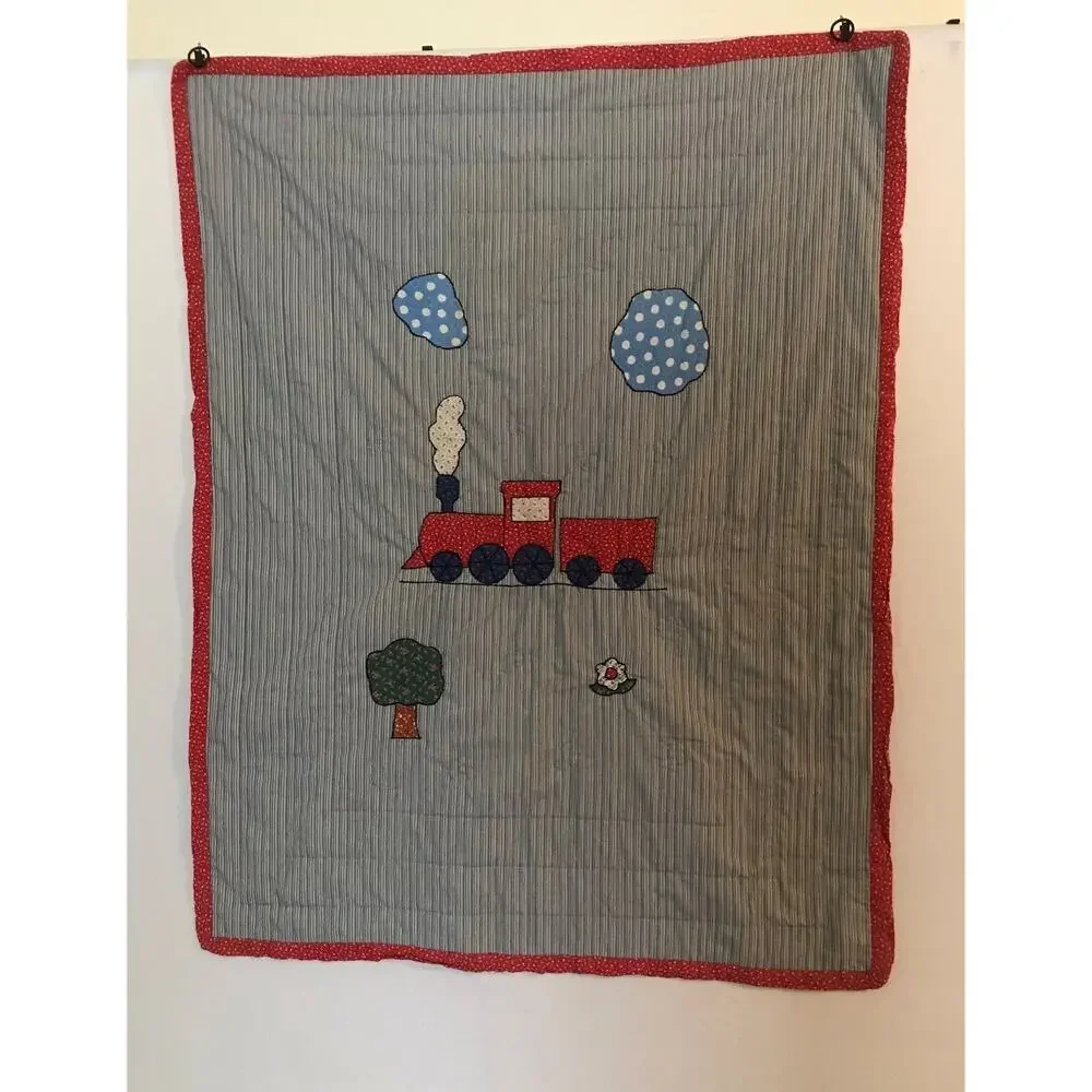 Train‎ blanket 41 1/2 x54 1/2
